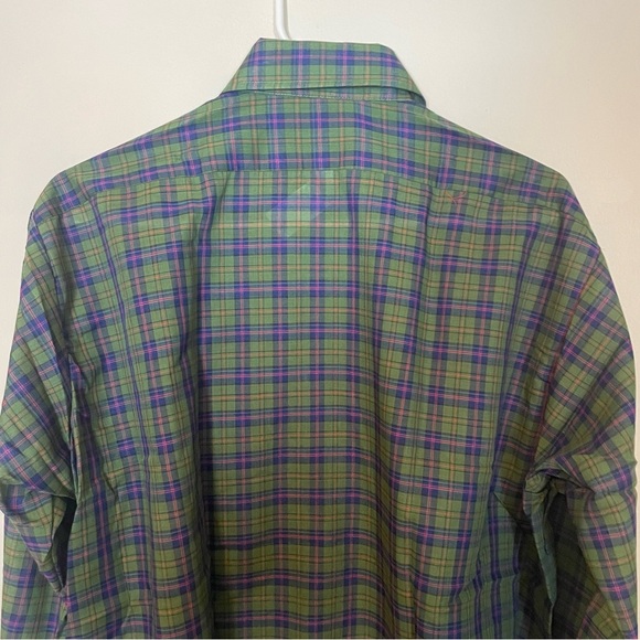 NWT Arrow Kent button down mens green/red shirt size 16 1/2” -34. - Picture 3 of 8